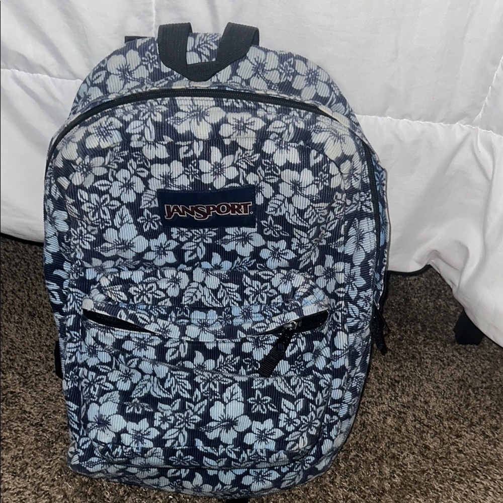 Used Jansport Blue Hawaiian Backpack